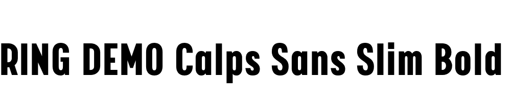  DEMO Calps Sans Slim Bold Regular