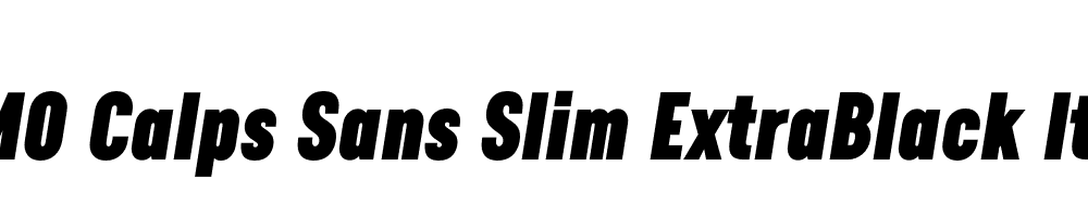  DEMO Calps Sans Slim ExtraBlack Italic