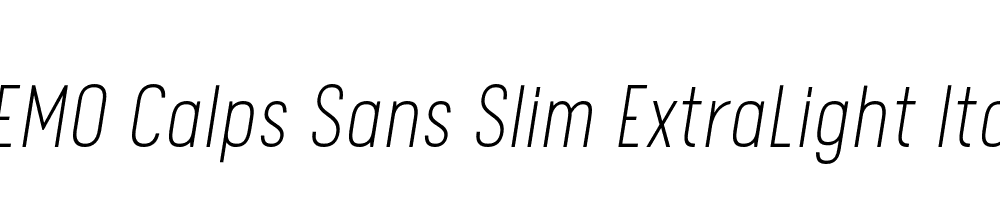  DEMO Calps Sans Slim ExtraLight Italic