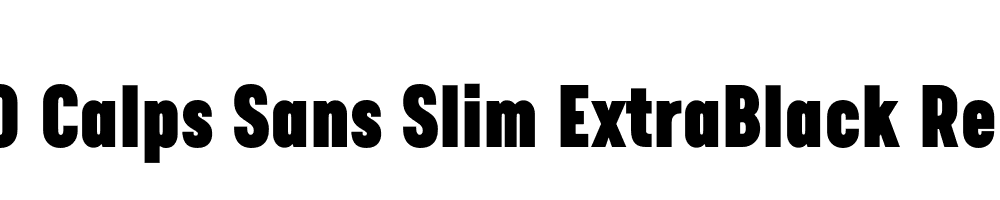  DEMO Calps Sans Slim ExtraBlack Regular