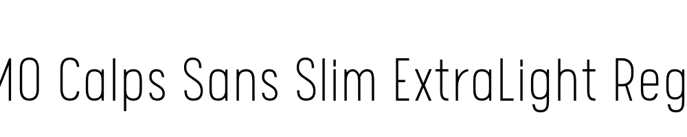  DEMO Calps Sans Slim ExtraLight Regular