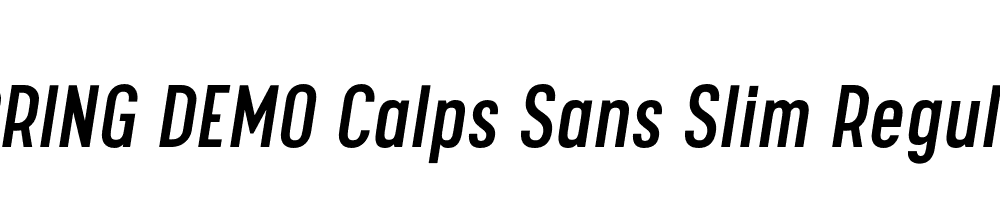  DEMO Calps Sans Slim Regular Italic