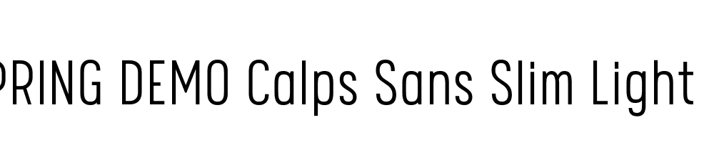  DEMO Calps Sans Slim Light Regular