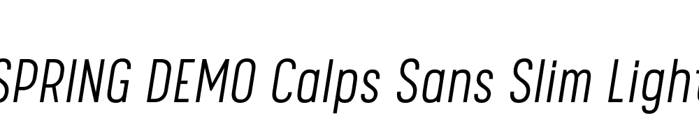  DEMO Calps Sans Slim Light Italic