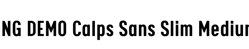  DEMO Calps Sans Slim Medium Regular