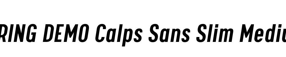  DEMO Calps Sans Slim Medium Italic