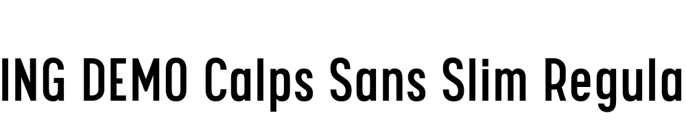  DEMO Calps Sans Slim Regular Regular