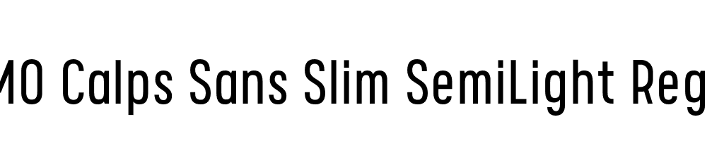  DEMO Calps Sans Slim SemiLight Regular