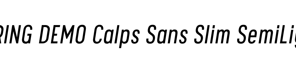  DEMO Calps Sans Slim SemiLight Italic