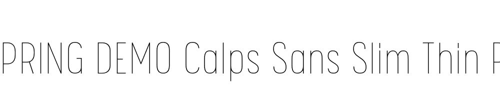  DEMO Calps Sans Slim Thin Regular