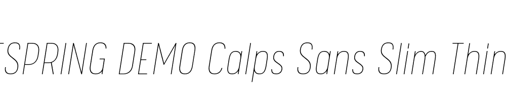  DEMO Calps Sans Slim Thin Italic