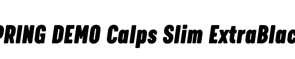  DEMO Calps Slim ExtraBlack Italic