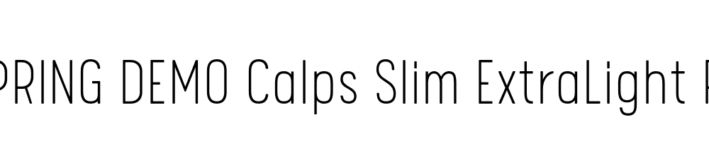  DEMO Calps Slim ExtraLight Regular