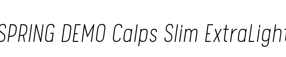  DEMO Calps Slim ExtraLight Italic