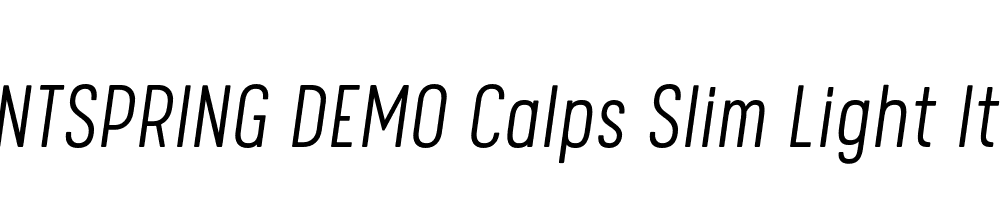  DEMO Calps Slim Light Italic