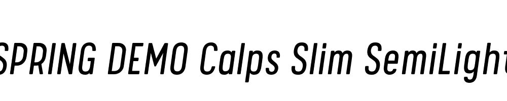  DEMO Calps Slim SemiLight Italic