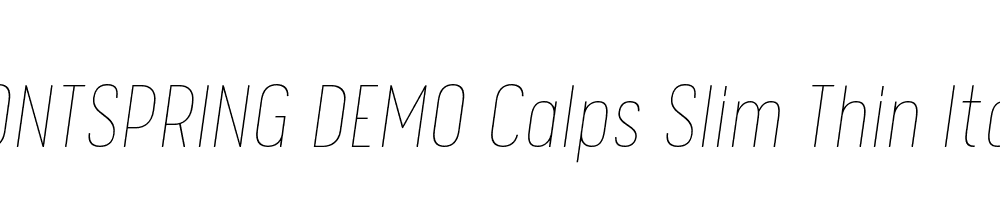  DEMO Calps Slim Thin Italic