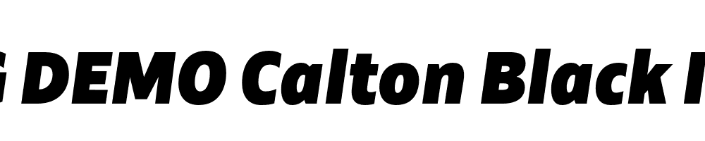  DEMO Calton Black Italic Regular