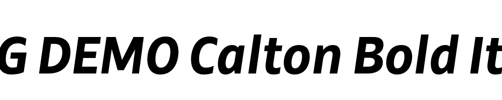  DEMO Calton Bold Italic Regular