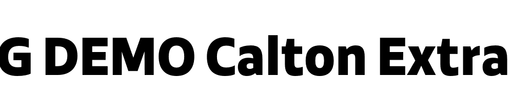  DEMO Calton ExtraBold Regular