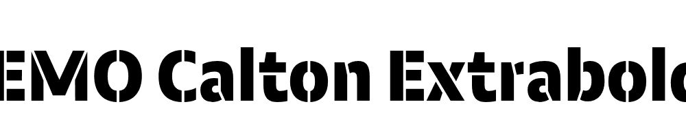  DEMO Calton Extrabold Stencil Regular