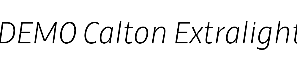  DEMO Calton Extralight Italic Regular