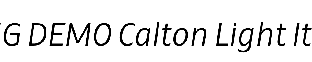  DEMO Calton Light Italic Regular