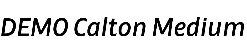  DEMO Calton Medium italic Regular