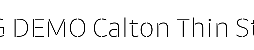  DEMO Calton Thin Stencil Regular