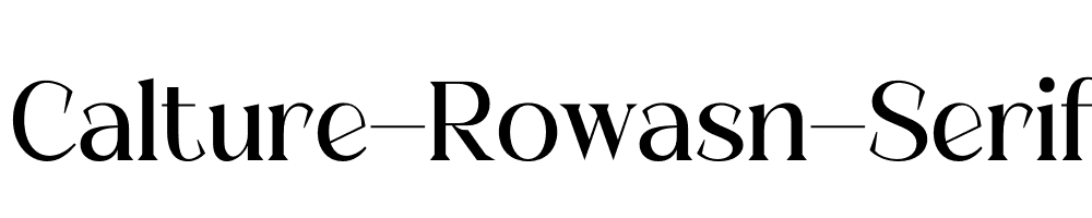 Calture-Rowasn-Serif