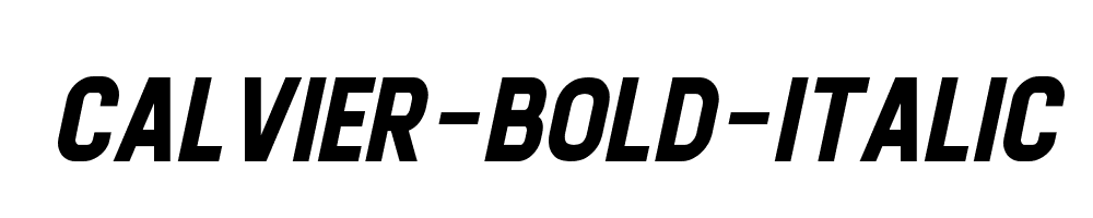 Calvier-Bold-Italic