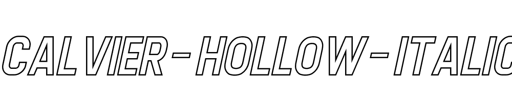 Calvier-Hollow-Italic