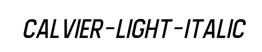 Calvier-Light-Italic