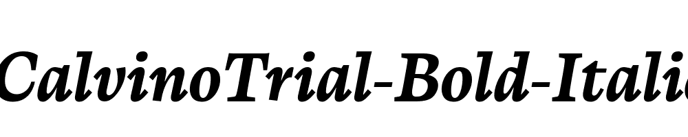 CalvinoTrial-Bold-Italic