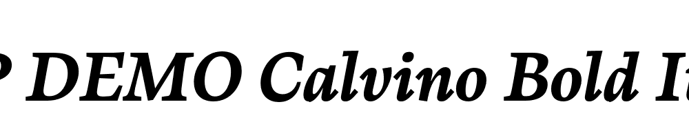 FSP DEMO Calvino Bold Italic