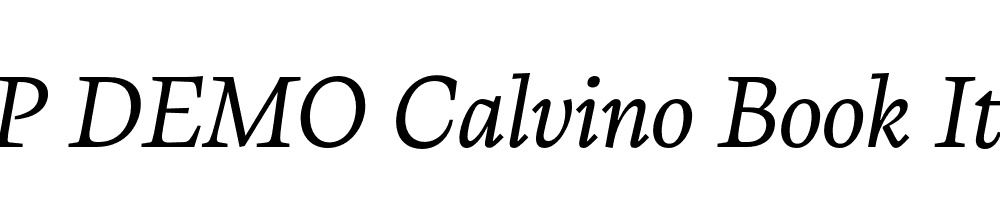 FSP DEMO Calvino Book Italic