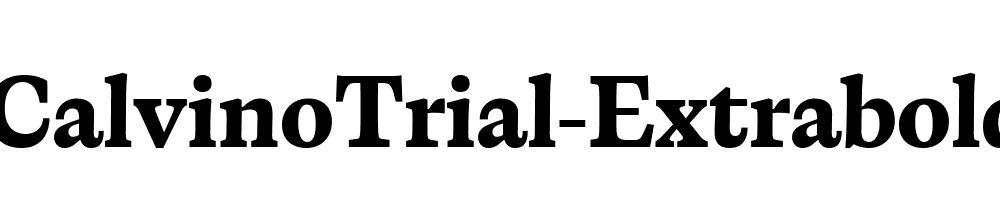 CalvinoTrial-Extrabold