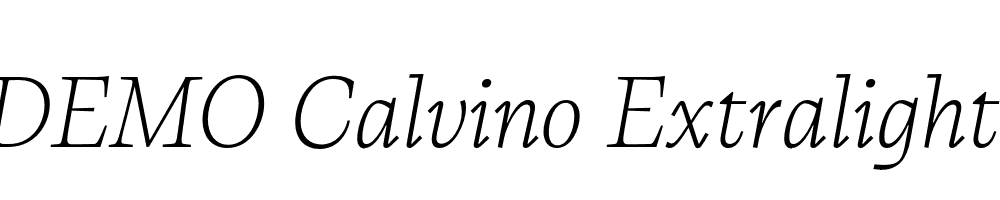 FSP DEMO Calvino Extralight Italic