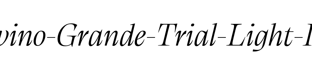 Calvino-Grande-Trial-Light-Italic