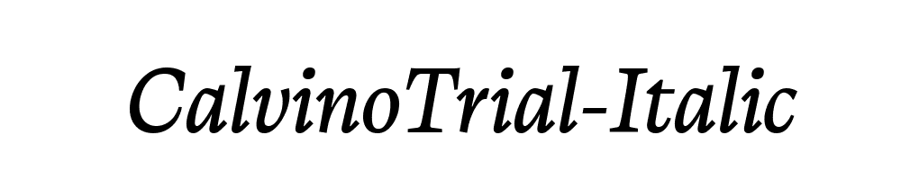 CalvinoTrial-Italic