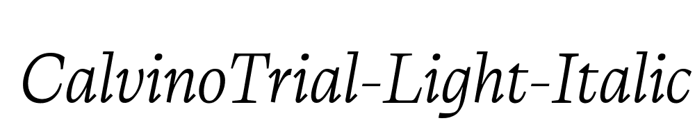 CalvinoTrial-Light-Italic