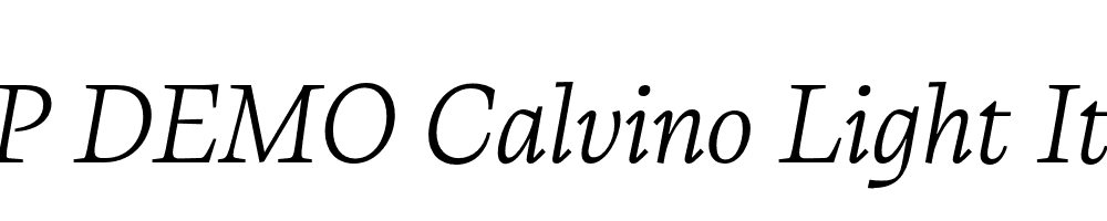 FSP DEMO Calvino Light Italic