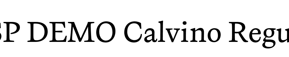 FSP DEMO Calvino Regular