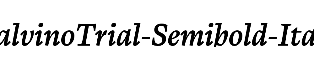 CalvinoTrial-Semibold-Italic