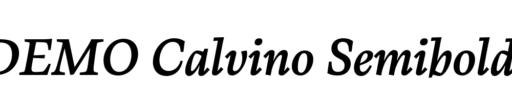 FSP DEMO Calvino Semibold Italic