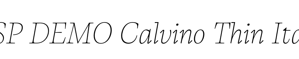 FSP DEMO Calvino Thin Italic