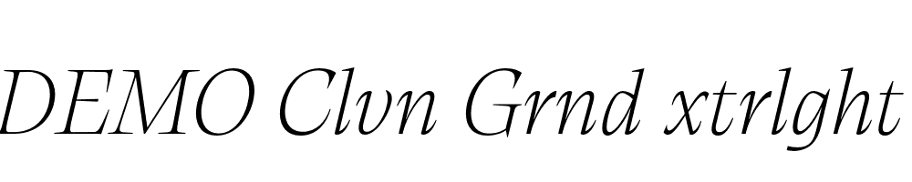 FSP DEMO Clvn Grnd xtrlght Italic