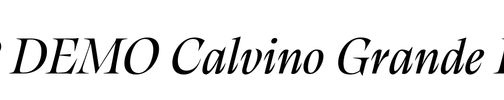 FSP DEMO Calvino Grande Italic