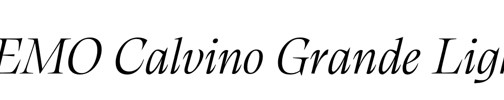 FSP DEMO Calvino Grande Light Italic