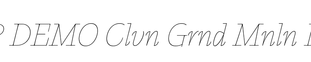 FSP DEMO Clvn Grnd Mnln Italic